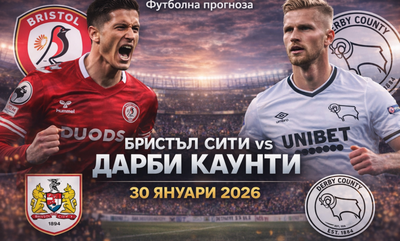 Бристъл Сити – Дарби Каунти прогноза за мача на 30.01.2026