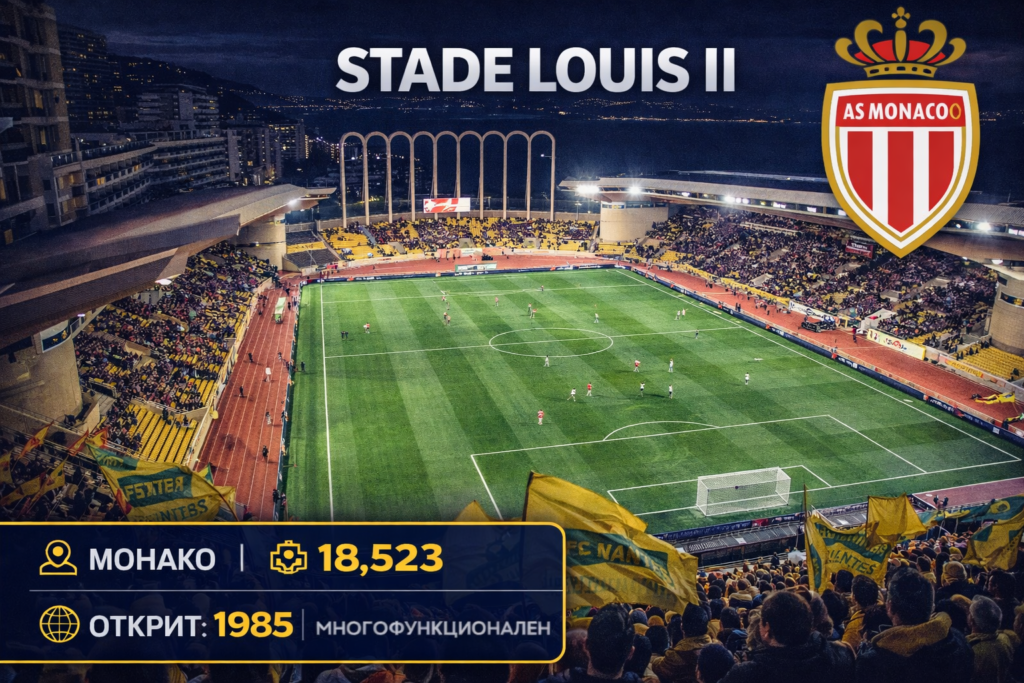 Стад Луи II по време на мач 